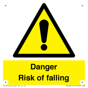Danger Risk of falling